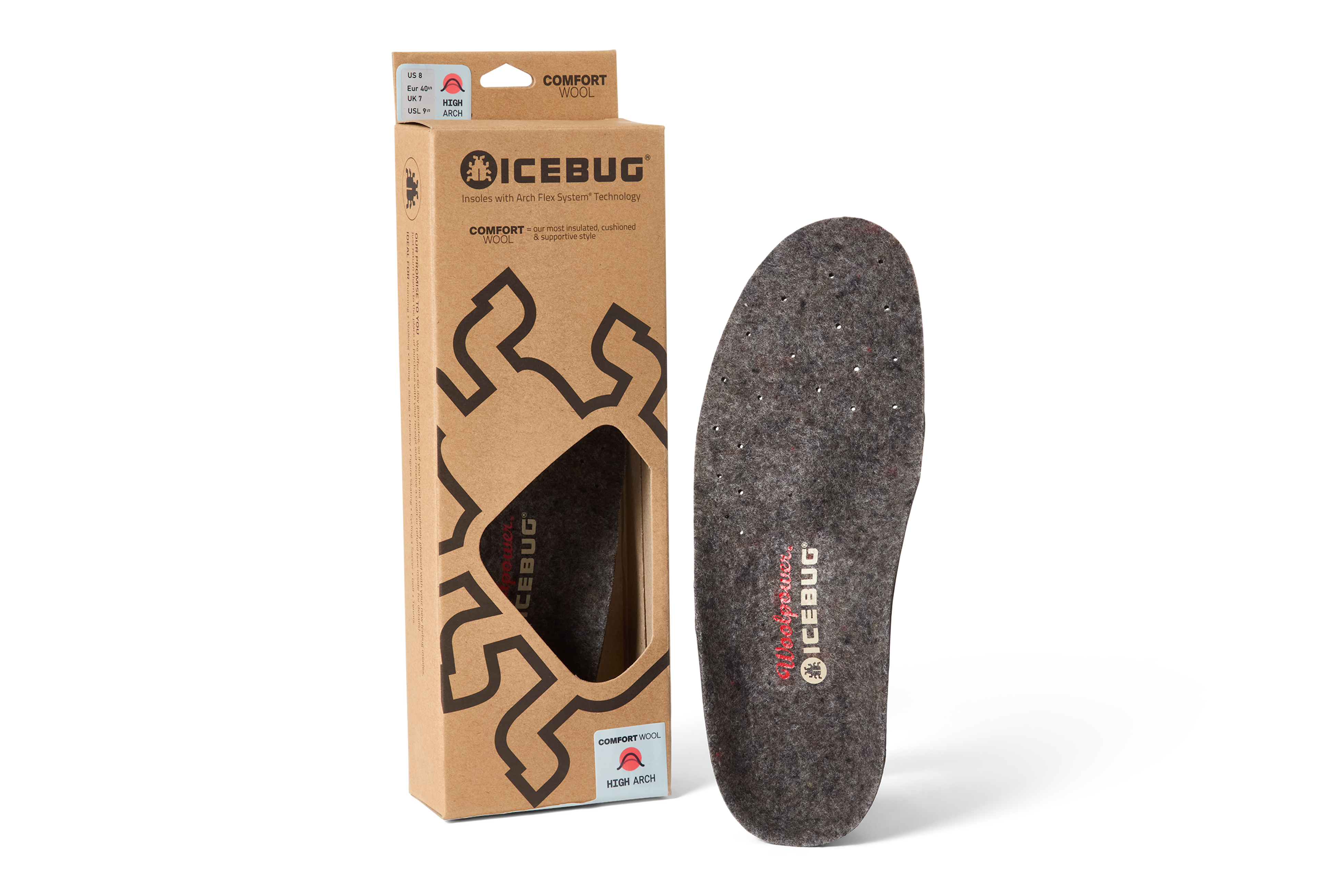 Icebug Insoles Comfort Wool High - GreyMelange