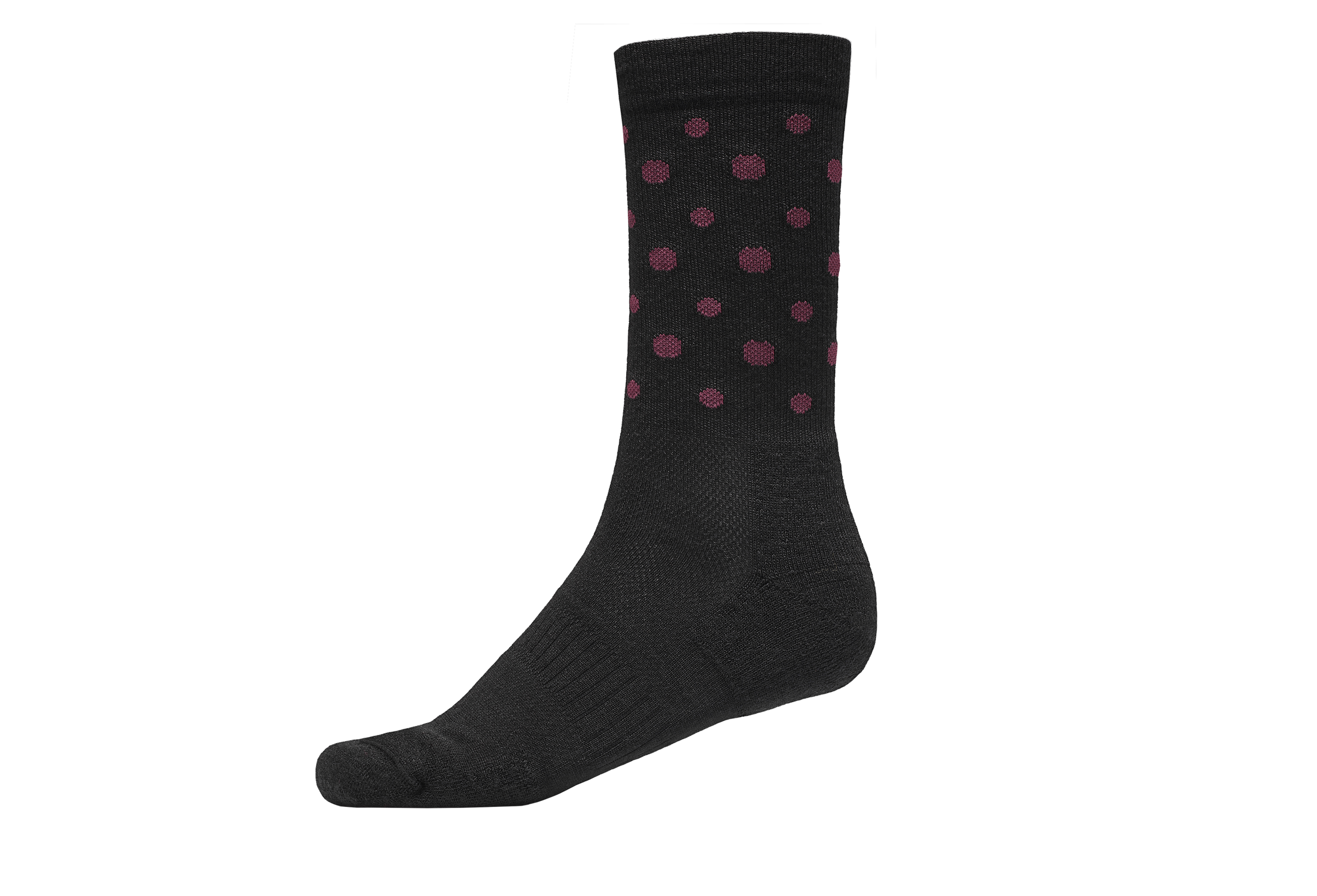 Active Merino Sock - Spots Black/Hibiscus