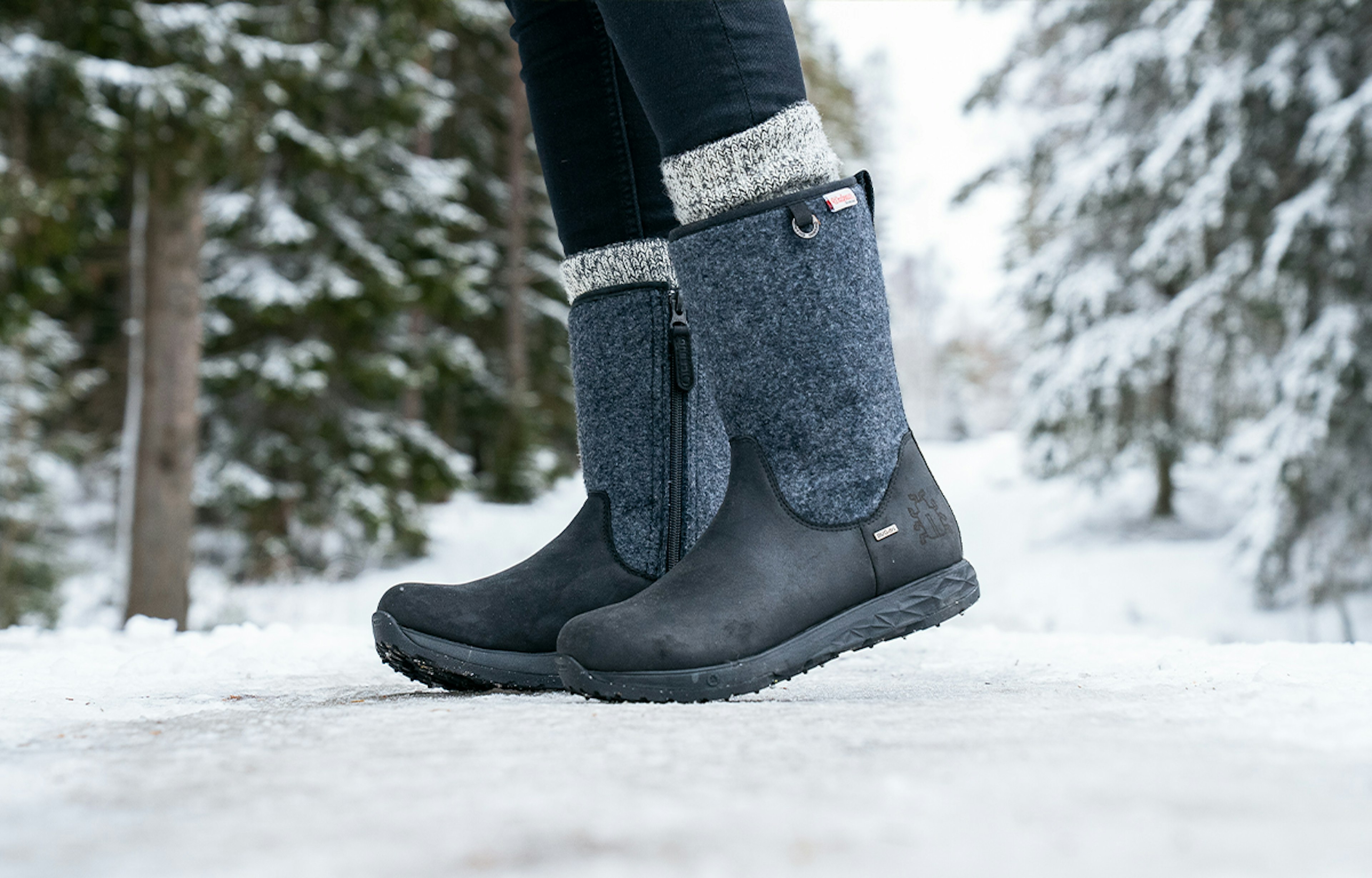 Grove ReWool Women's BUGrip - Black/Grey