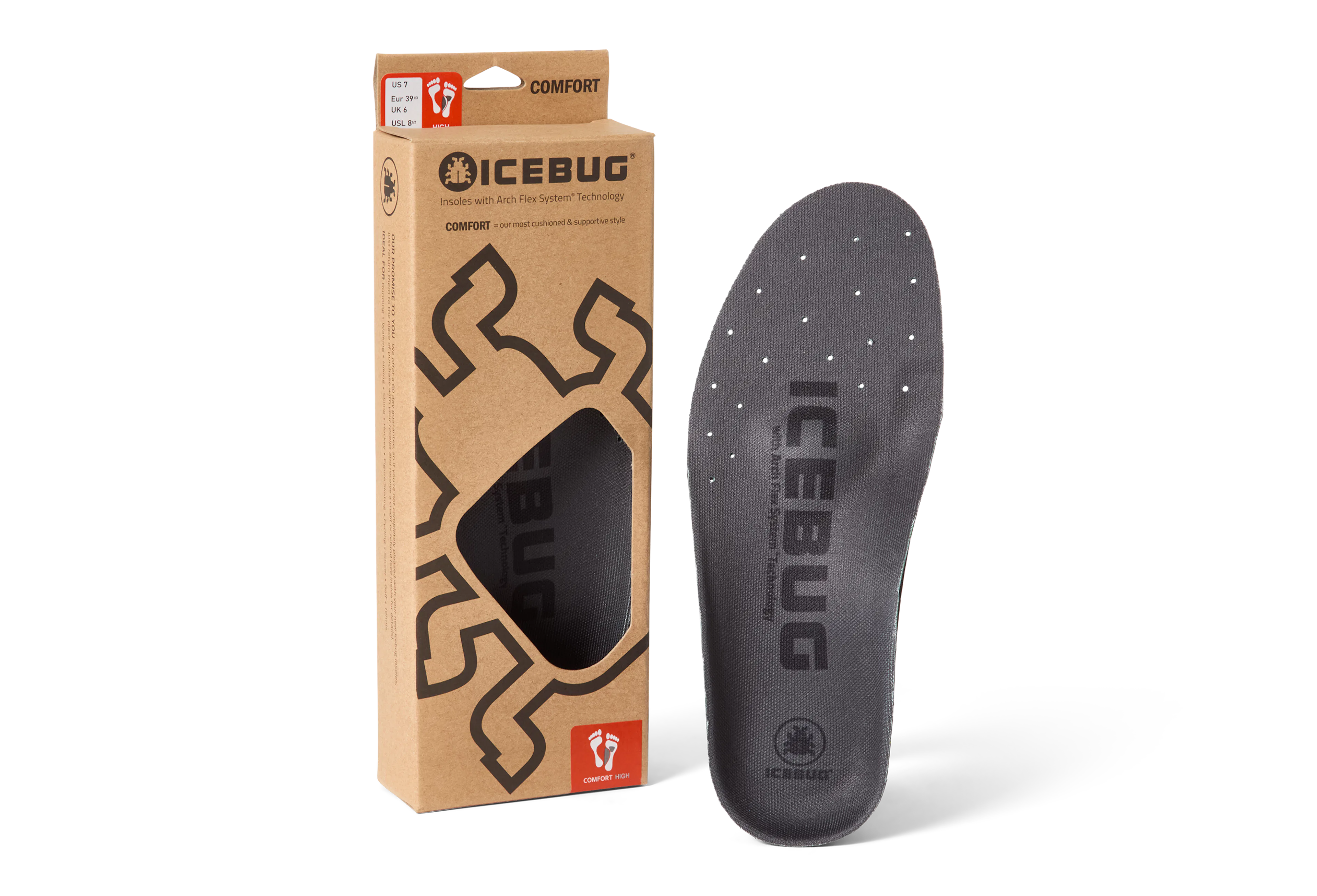 Icebug Insoles Comfort High - Charcoal