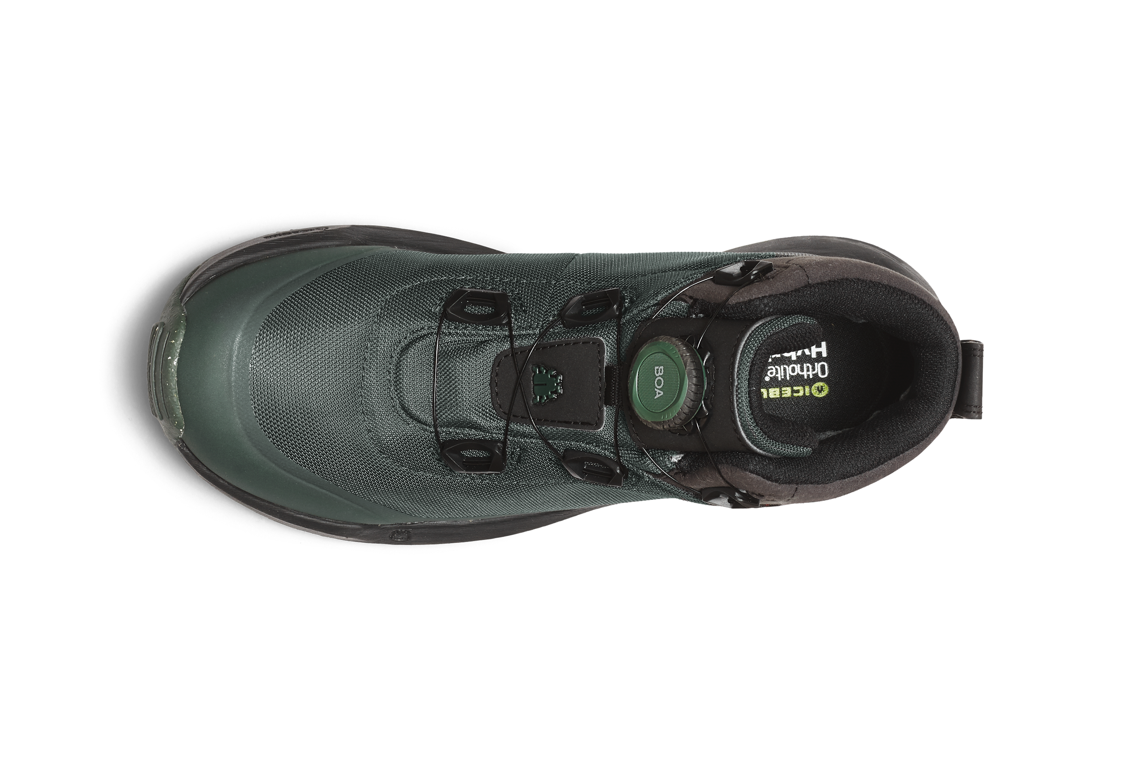 Halbhoher Stiefel für leichte Winterwanderungen mit wasserdichter GORE-TEX® Membran,  BOA® Fit System und BUGrip®-Spikes für Halt bei Eis und Schnee.