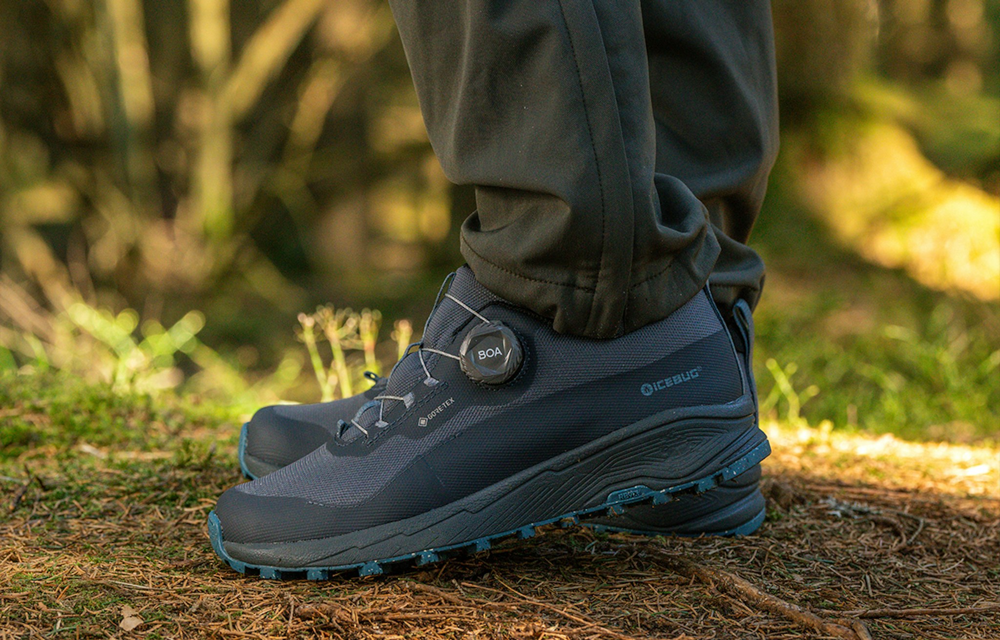 Haze Women's RB9X GTX Ash/Steelblue — Icebug Official